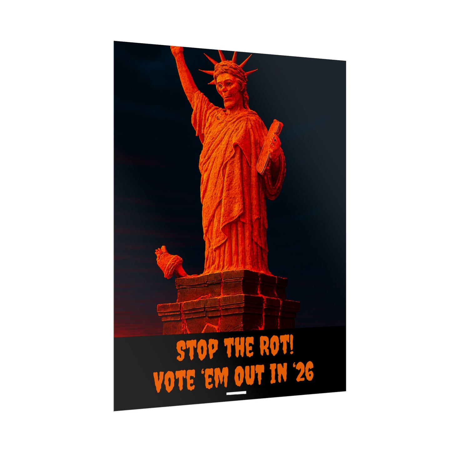 Colorful Protest Art Poster, Mold Rot Statue of Liberty, Activism Wall Art, Political Activist Prints, Vote Congress OUT, Midterms