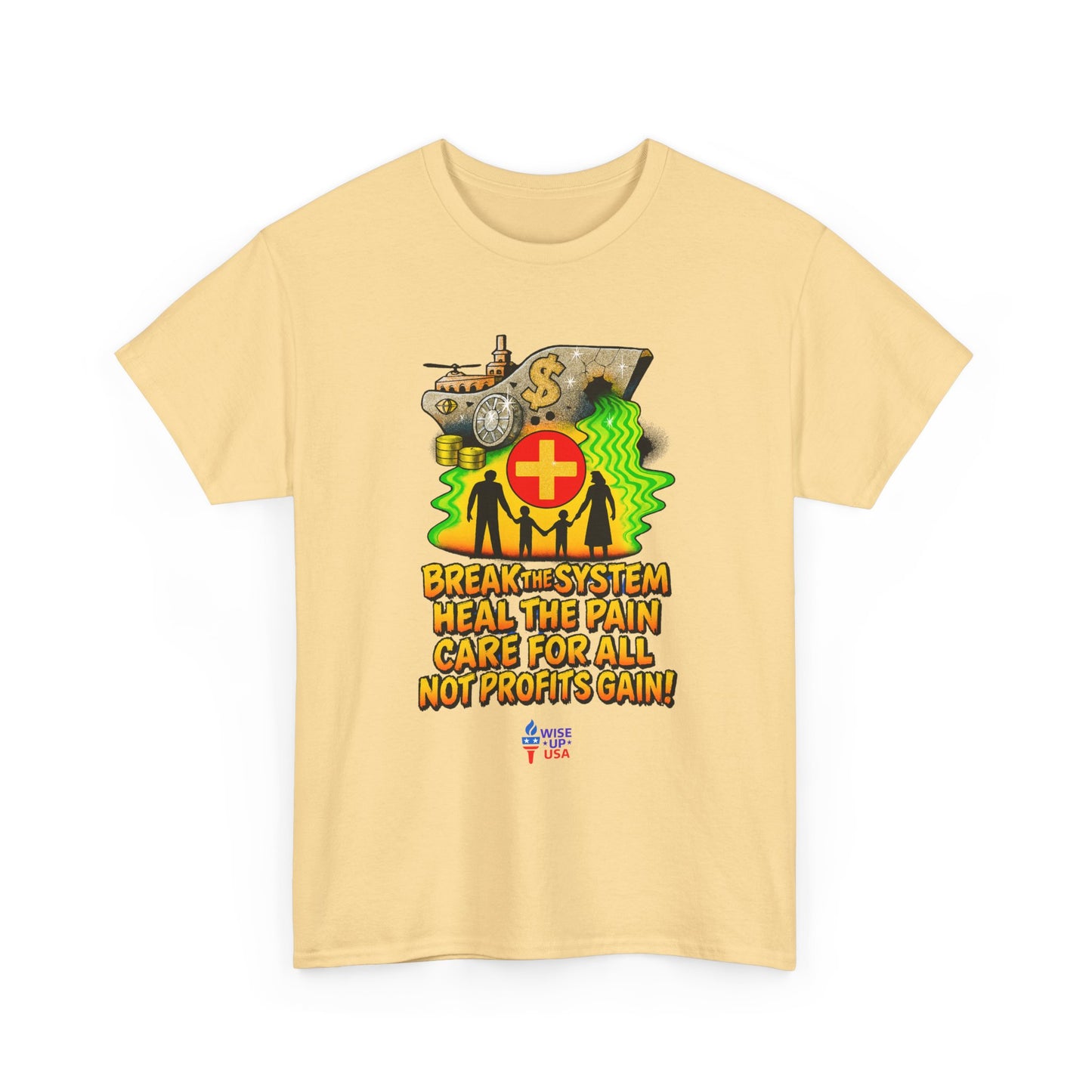 Unisex Heavy Cotton Tee with Care for All '26, Design, Election Day Apparel, Revolution, Gift for Activists, Midterm 26, Health Insurance