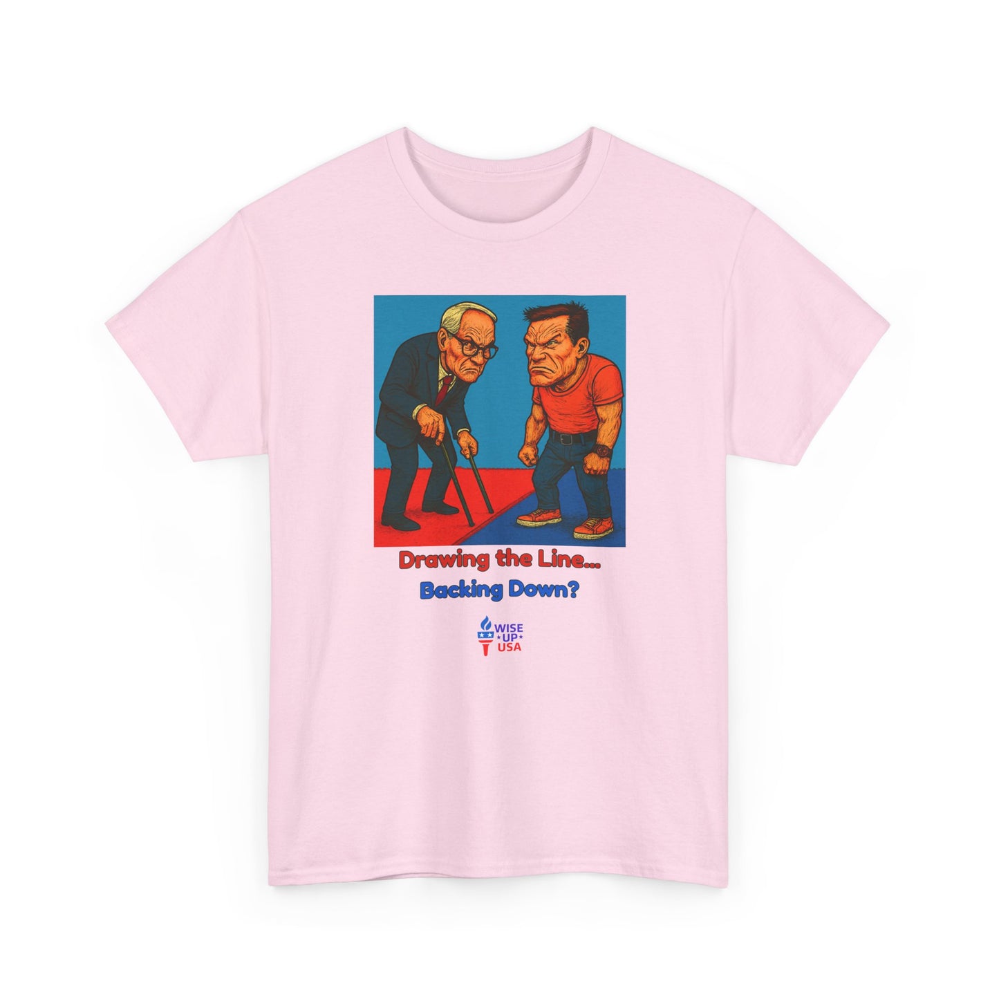 Unisex Heavy Cotton Tee with Patriotic Drawing Lines for '26, Design, Election Day Apparel, Revolution, Gift for Activists, Midterm 26