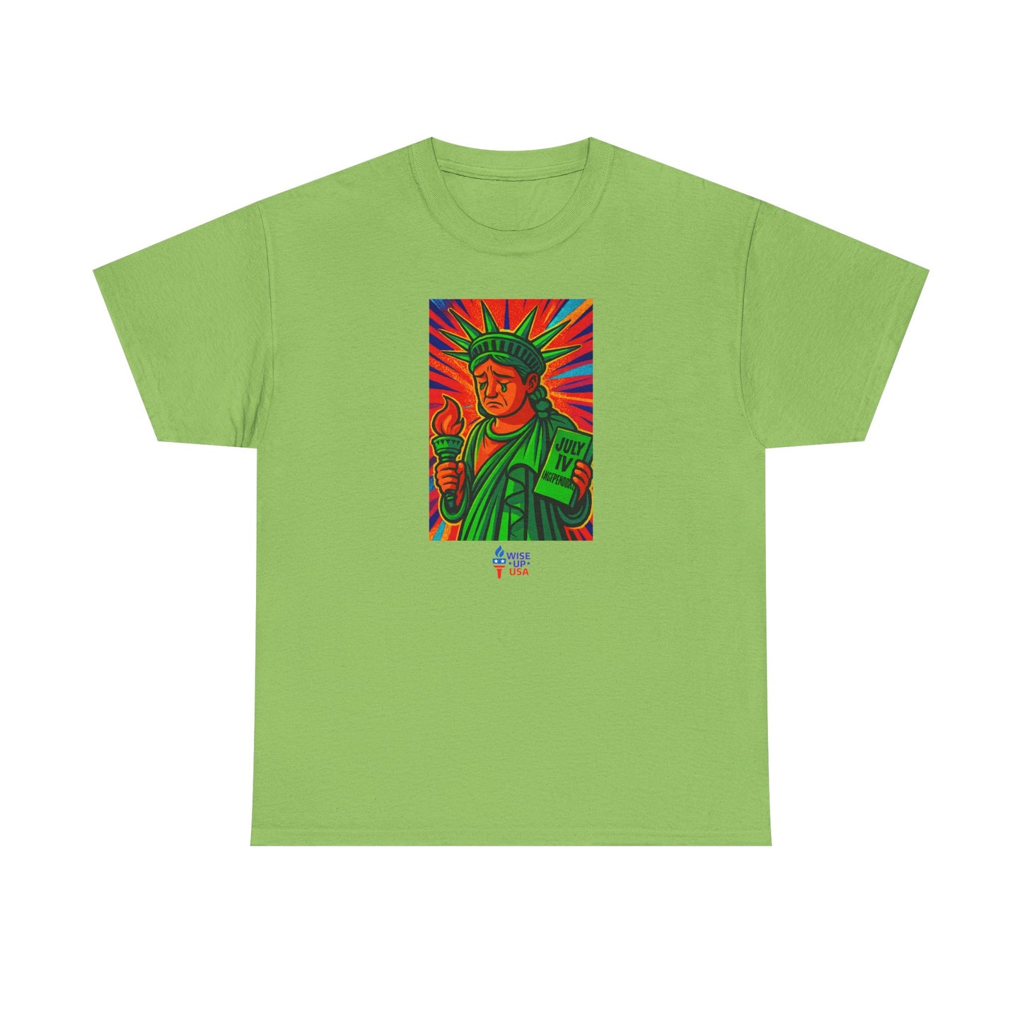 Unisex Heavy Cotton Tee with Patriotic, Trump Shamed Statue, Design, Election Day Apparel, Revolution, Gift for Activists, Midterm 26