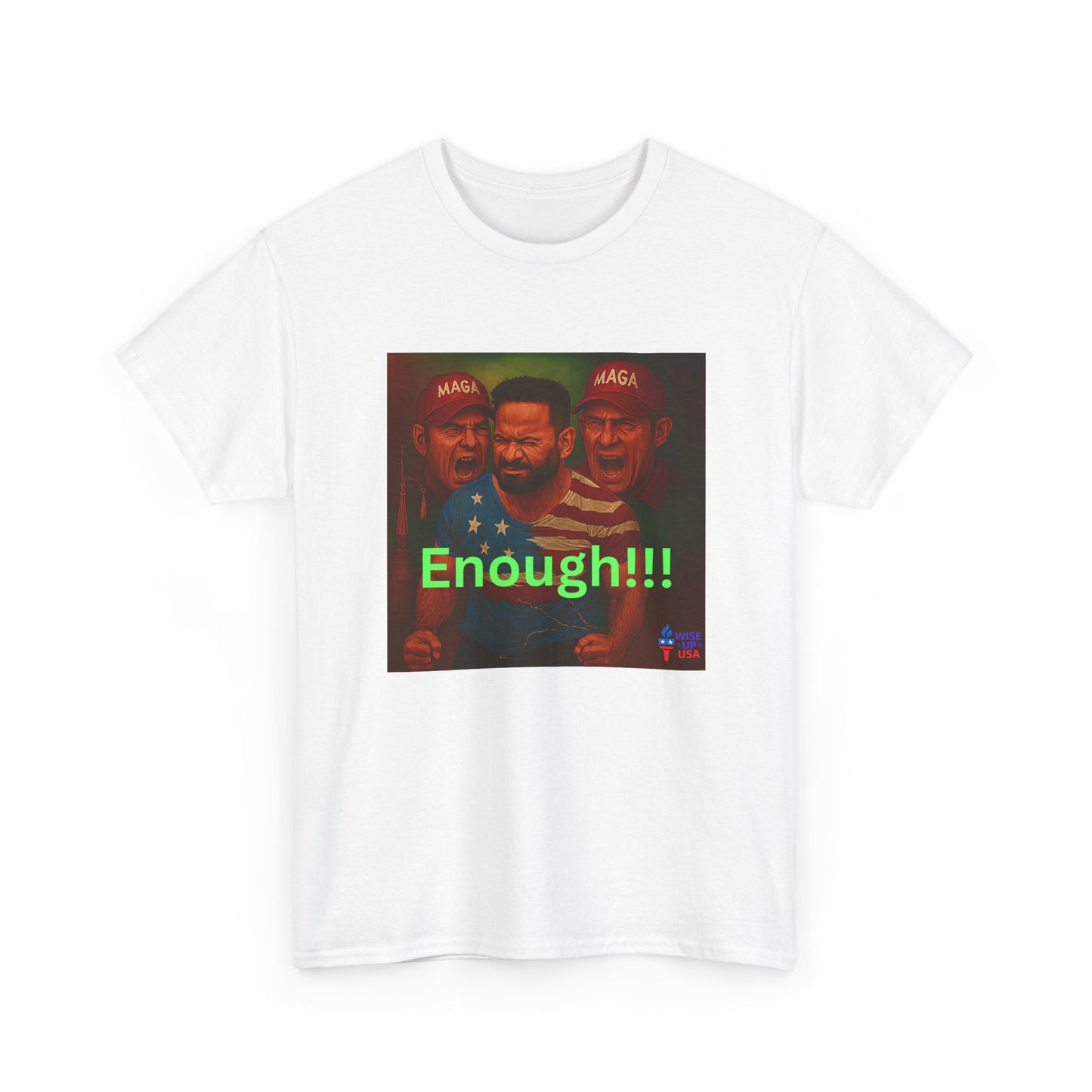 Enough 2 MAGA! Unisex Heavy Cotton Tee, Election Day Apparel Activists, Against Trump, Republicans, and MAGA, Resistance, No MAGA,