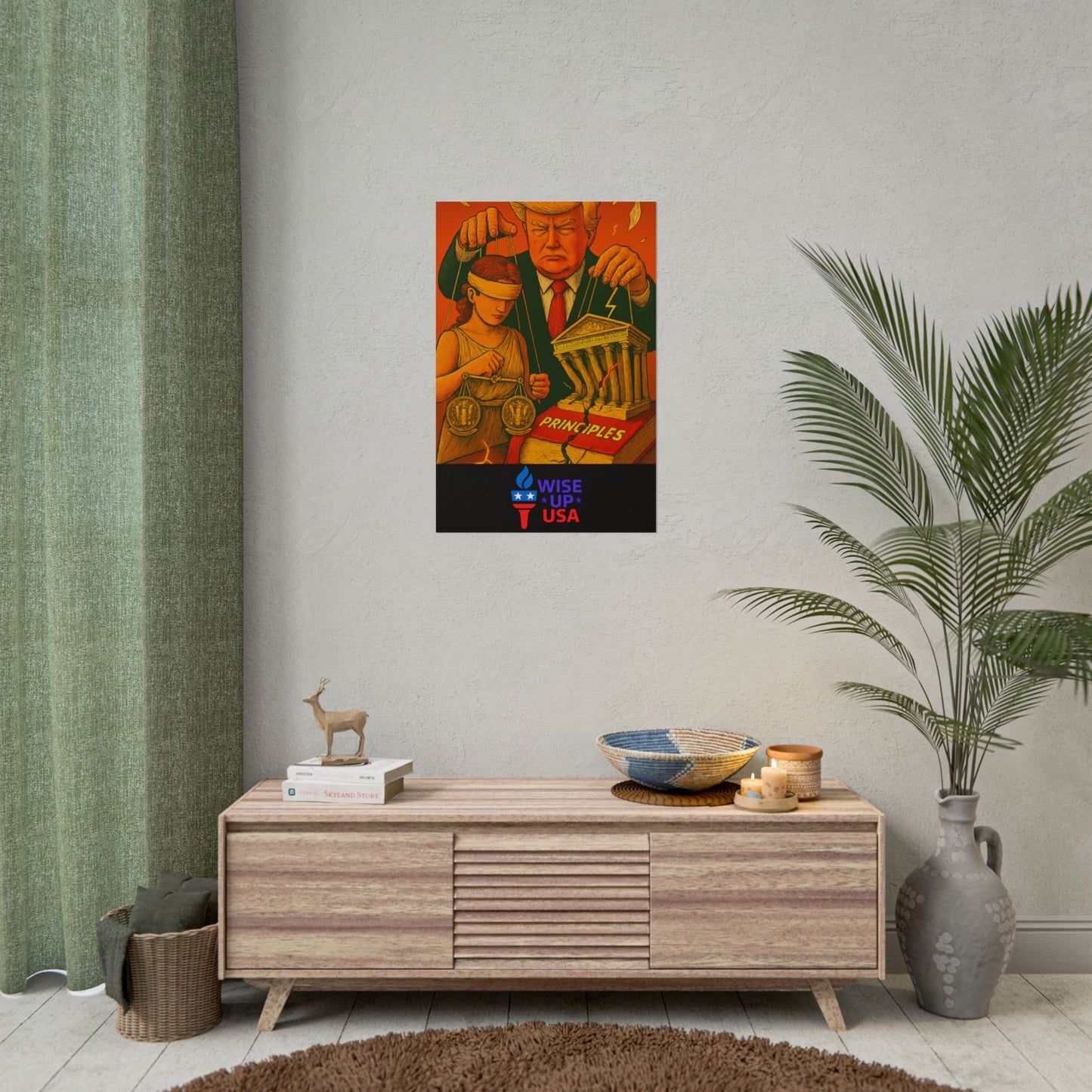 Protest Poster, Supreme Court Puppets Design, Activist Wall Art, Bold Political Message, Dorm Room Decor, Office Art, Election Season Sign