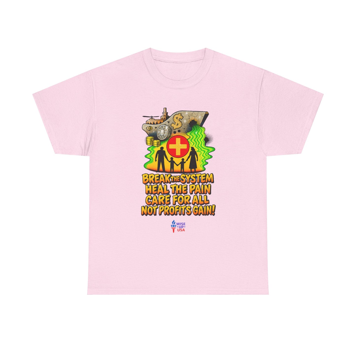 Unisex Heavy Cotton Tee with Care for All '26, Design, Election Day Apparel, Revolution, Gift for Activists, Midterm 26, Health Insurance