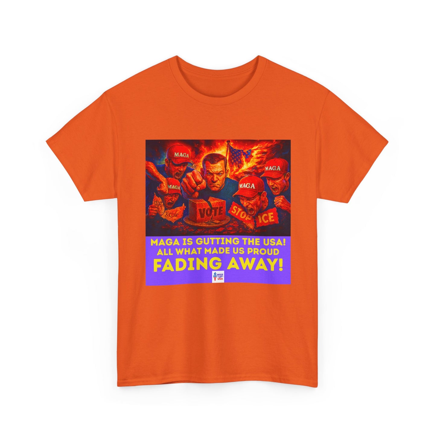 STOP MAGA '26 Fading Away Unisex Heavy Cotton Tee - Election Day Apparel, Stop Trump - Midterm 26 - Rid of Republicans, Stop ICE,