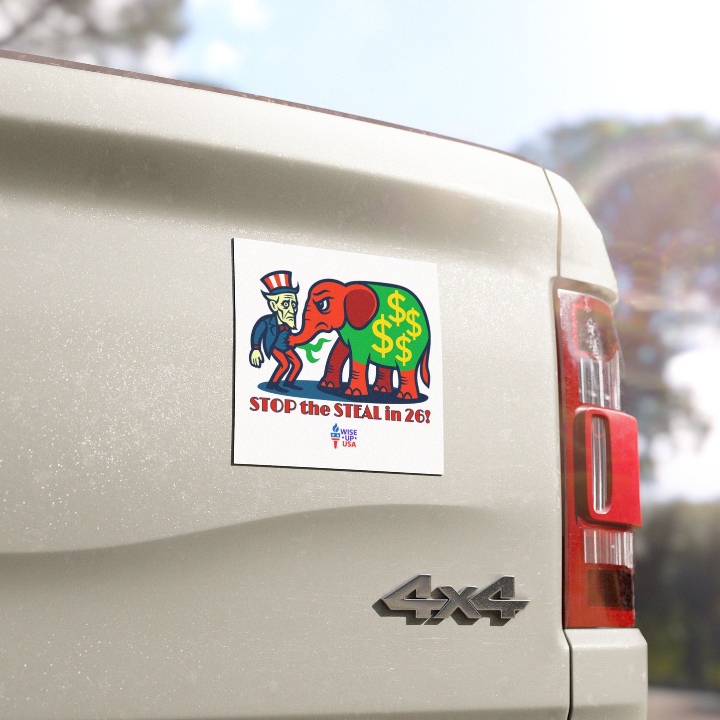 Political Car Magnets, USA Election Decor, Fun Vehicle Accessory, Gift for Activists, Stop the Steal in 26, Wise Up USA, Midterm Elections
