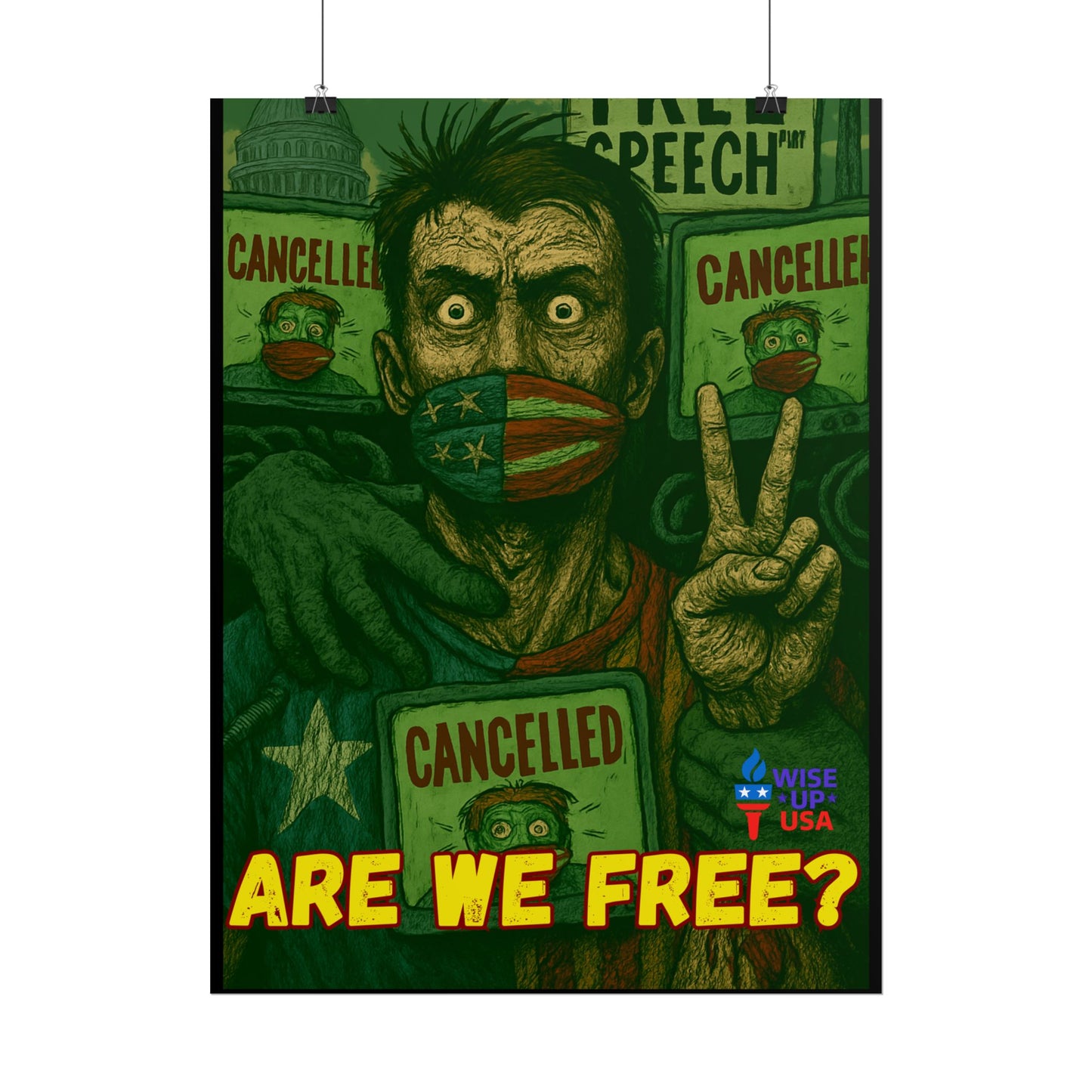 Protest Poster, Stop Cancel Culture Design, Activist Wall Art, Bold Political Message, Dorm Room Decor, Office Art, Election Season Sign