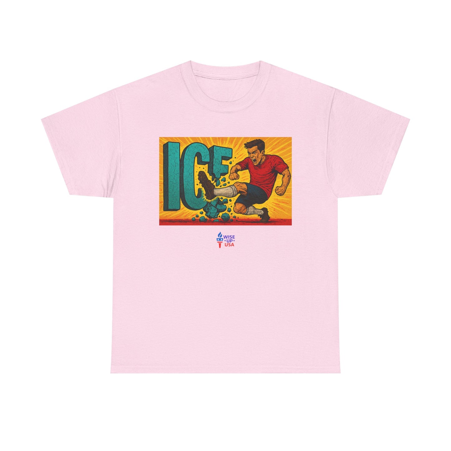 Unisex Heavy Cotton Tee with Kick Ice! '26, Design, Election Day Apparel, Revolution, Gift for Activists, Midterm 26, Stop ice