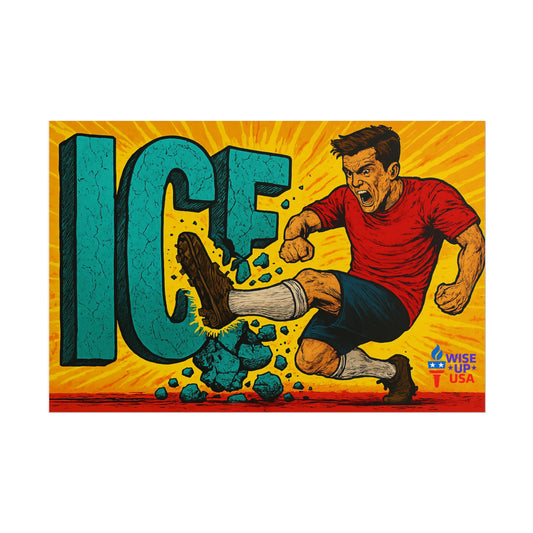 Colorful Protest Art Poster, Kick ICE, Activism Wall Art, Political Prints, Corrupt Congress, Midterm Elections, Stop Ice