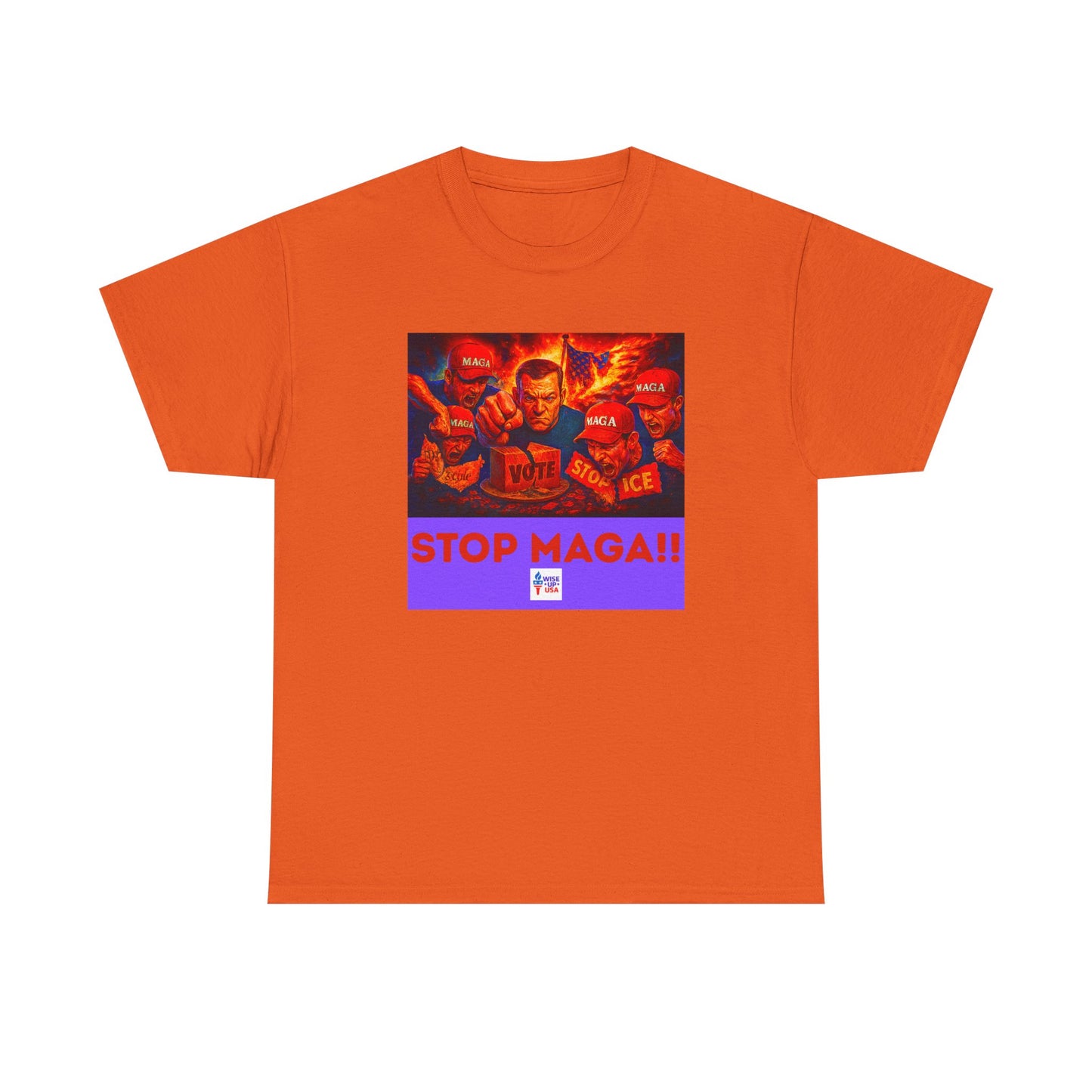 STOP MAGA '26 Unisex Heavy Cotton Tee - Election Day Apparel, Stop Trump - Gift for Activists, Midterm 26 - Rid of Republicans, Stop ICE,