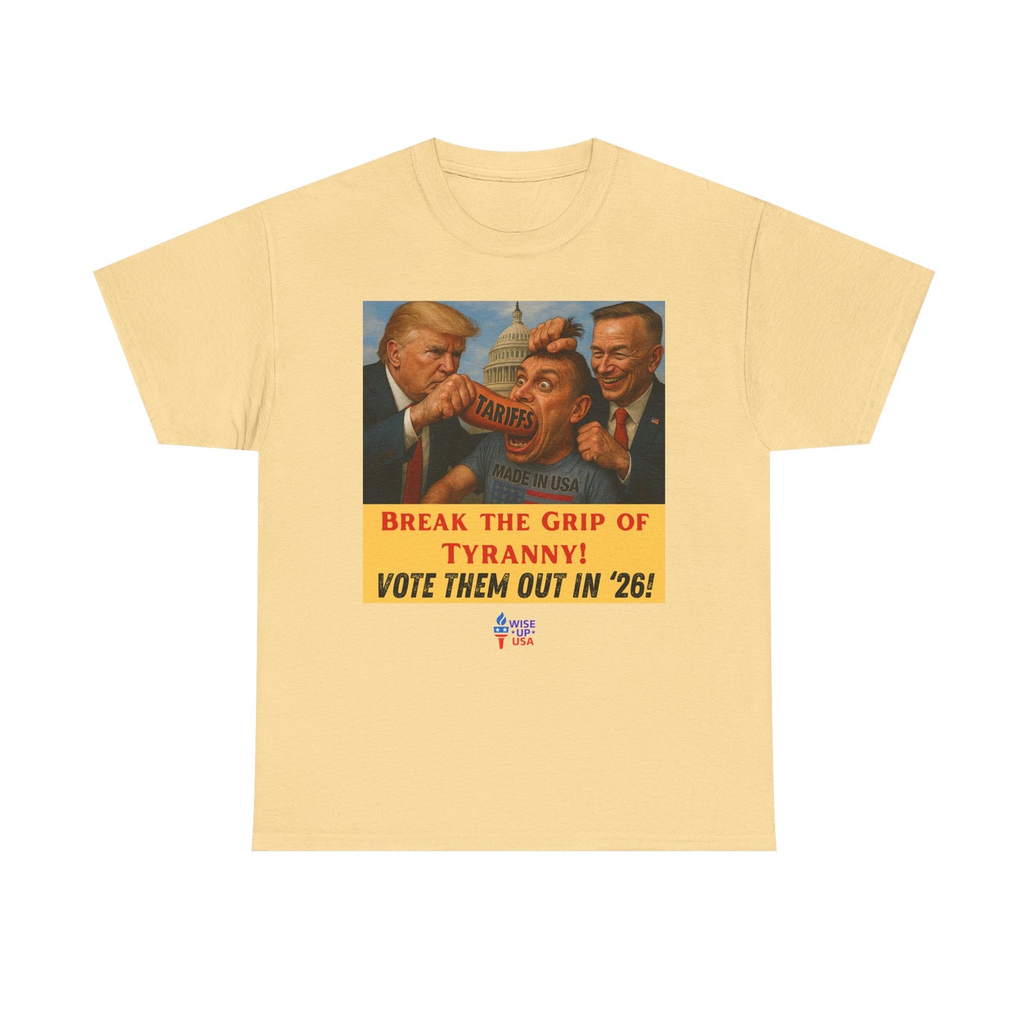 Unisex Heavy Cotton Tee with Break the Grip '26, Design, Election Day Apparel, Revolution, Gift for Activists, Midterm 26, Health Insurance