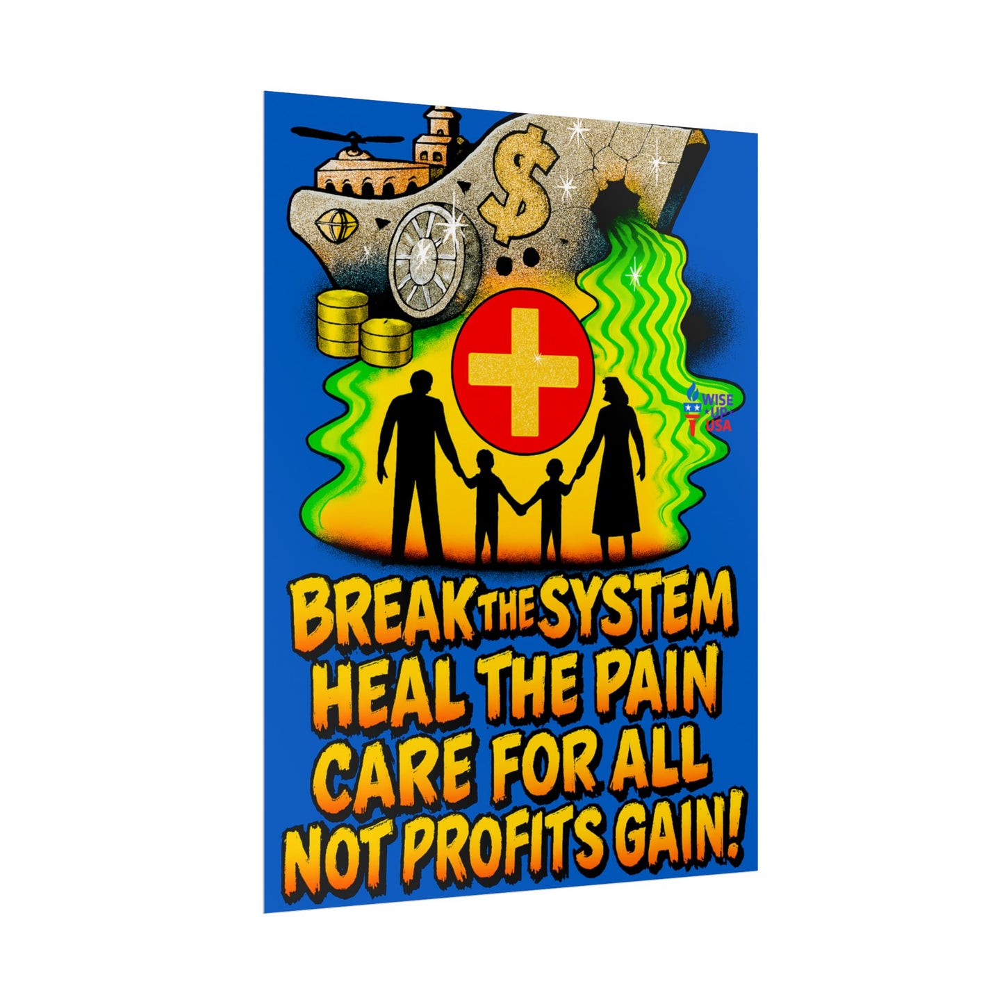 Colorful Protest Art Poster, Care for ALL in 26, Activism Wall Art, Political Prints, Universal Health Care, Midterm Elections, oust elite