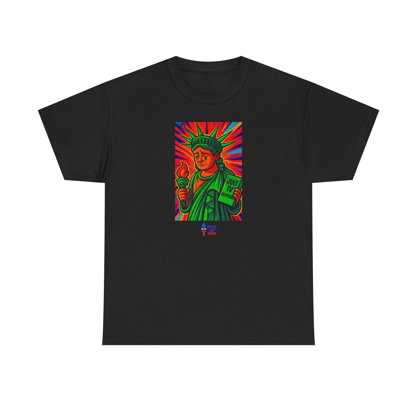 Unisex Heavy Cotton Tee with Patriotic, Trump Shamed Statue, Design, Election Day Apparel, Revolution, Gift for Activists, Midterm 26