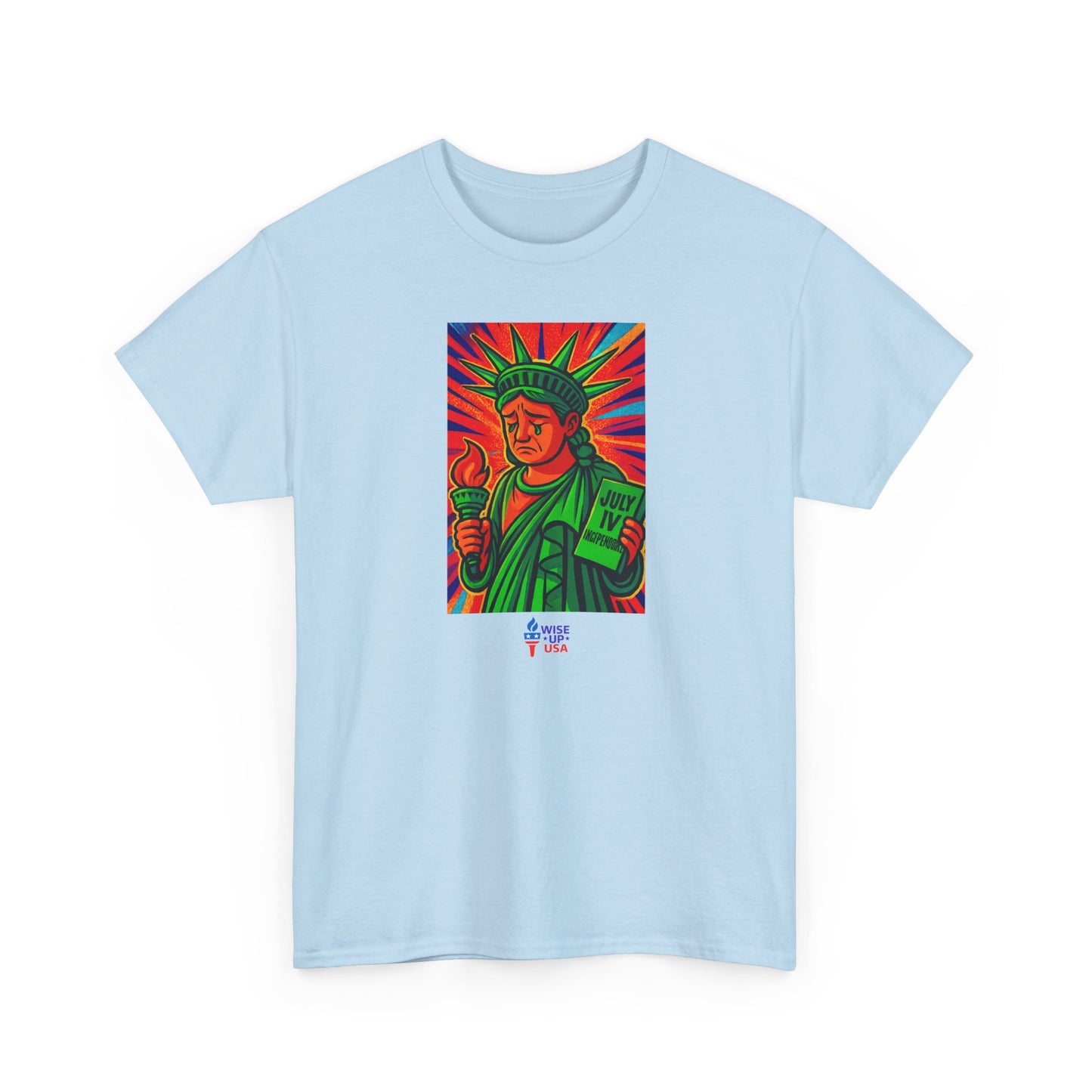 Unisex Heavy Cotton Tee with Patriotic, Trump Shamed Statue, Design, Election Day Apparel, Revolution, Gift for Activists, Midterm 26