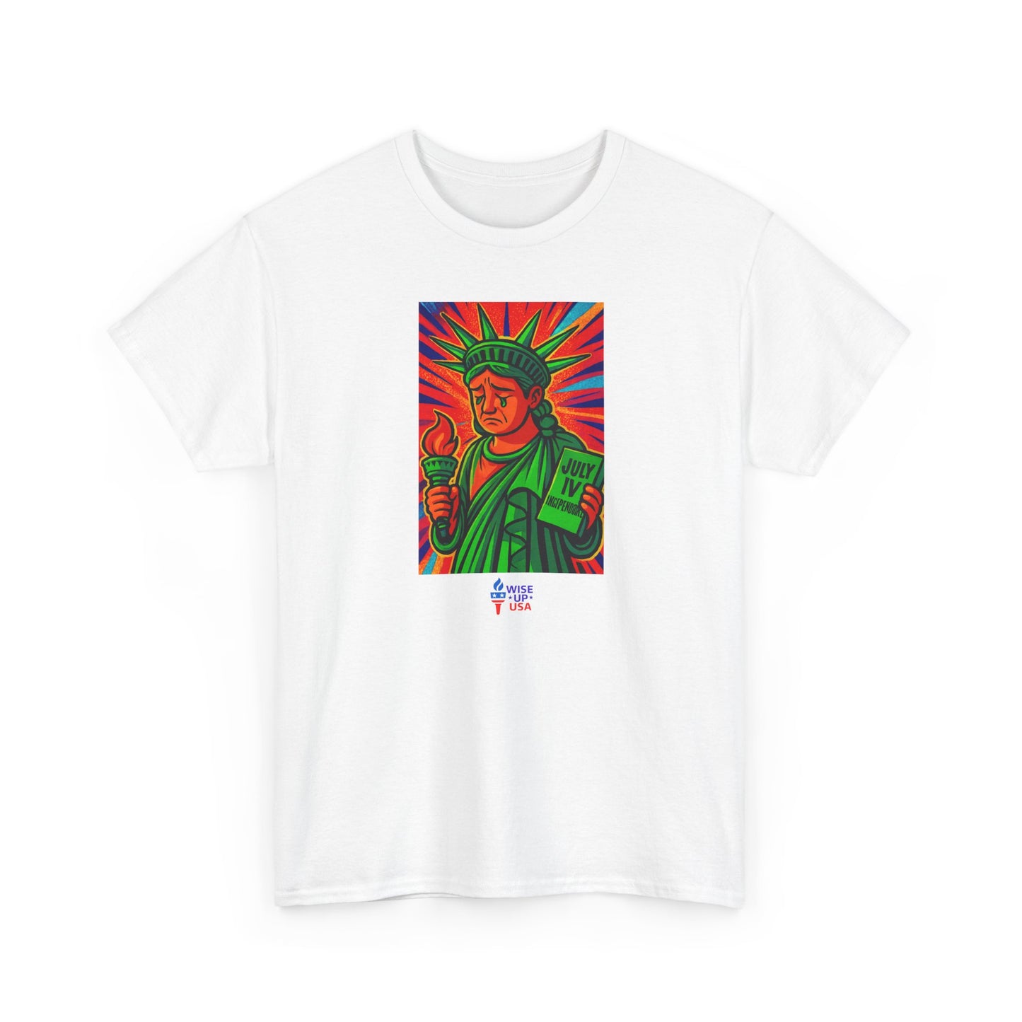 Unisex Heavy Cotton Tee with Patriotic, Trump Shamed Statue, Design, Election Day Apparel, Revolution, Gift for Activists, Midterm 26