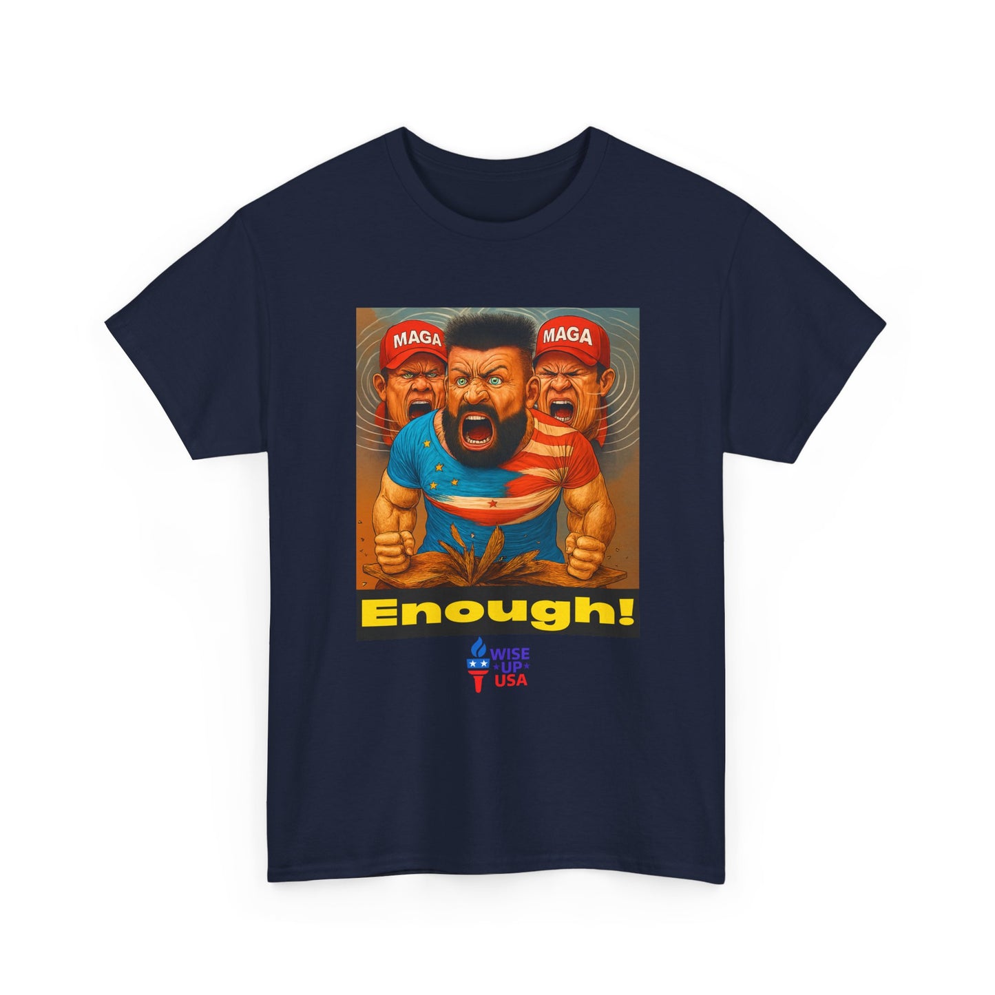 Enough MAGA! Unisex Heavy Cotton Tee, Election Day Apparel Activists, Against Trump, Republicans, and MAGA, Resistance,  No MAGA, Propaganda