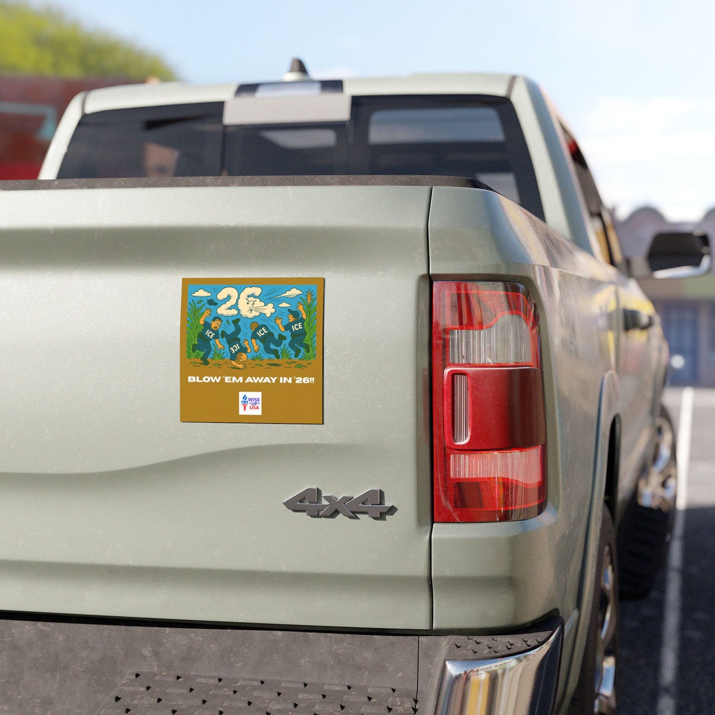 Blow 'em Away Car Magnet - Election Decor, Out with ICE, Gift for Activists, Vehicle Bumper, Sweep'em Out 26, Midterms 26