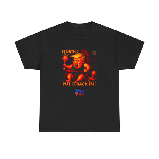 Hush Trump Unisex Heavy Cotton Tee, Election Day Apparel Activists, Against Trump, Republicans, and MAGA, Resistance,  Shut Trump Up