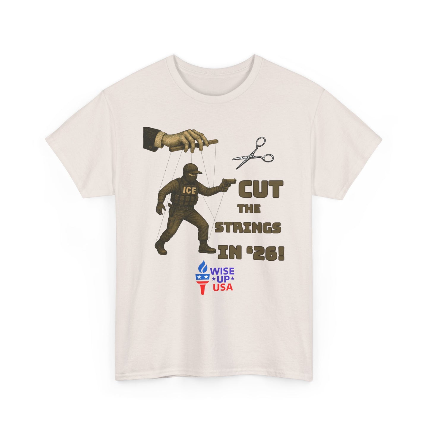 Cut the Strings in '26 Design, Midterm Election Shirt, Election Day Apparel, USA Pride Tee, Gift for Activists, Unisex Heavy cotton tee