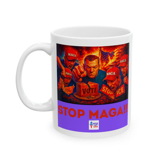 Ceramic Mug, Stop Maga in '26, Election Decor, Get MAGA Out, Midterms 26, Political Coffee Cup, Stop Trump, stop Maga, MAGA