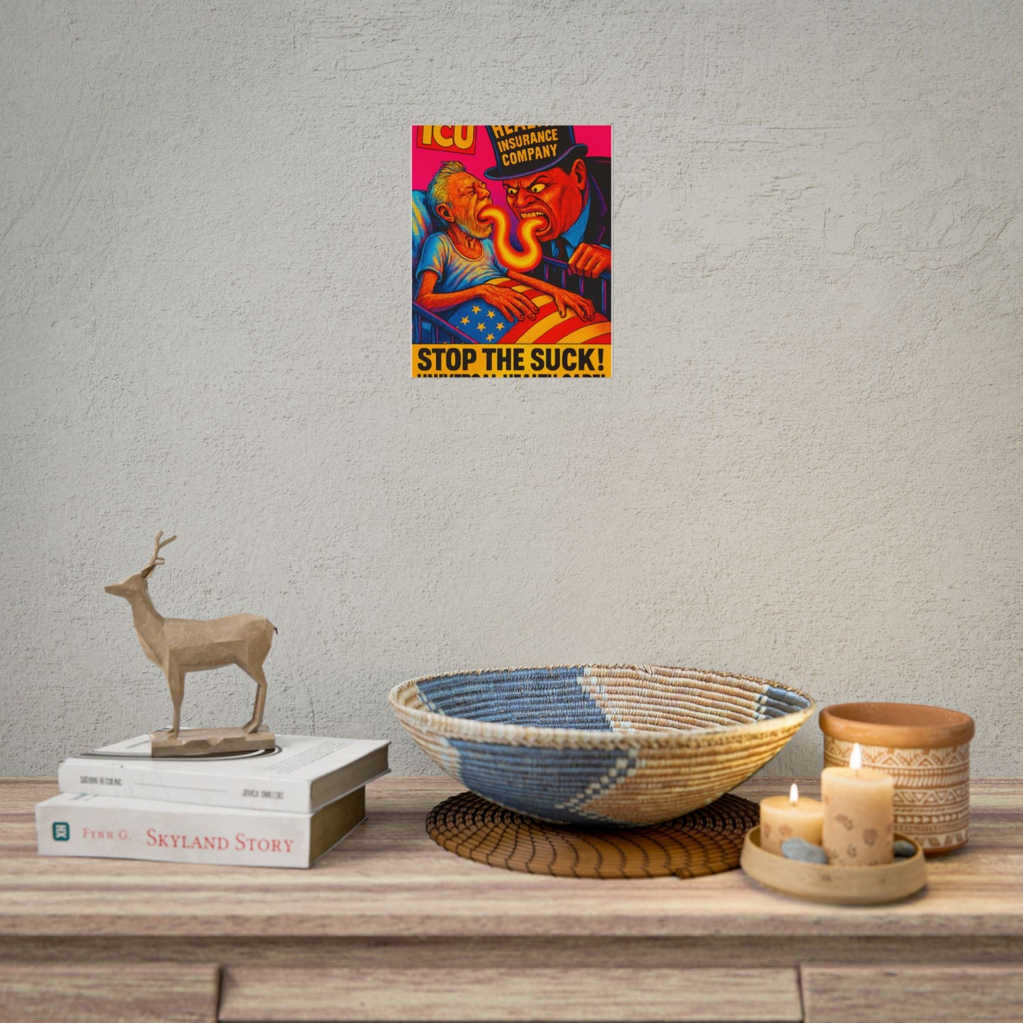 Colorful Protest Art Poster, Stop the Suck in 26, Activism Wall Art, Political Prints, Universal Health Care, Midterm Elections, oust elite