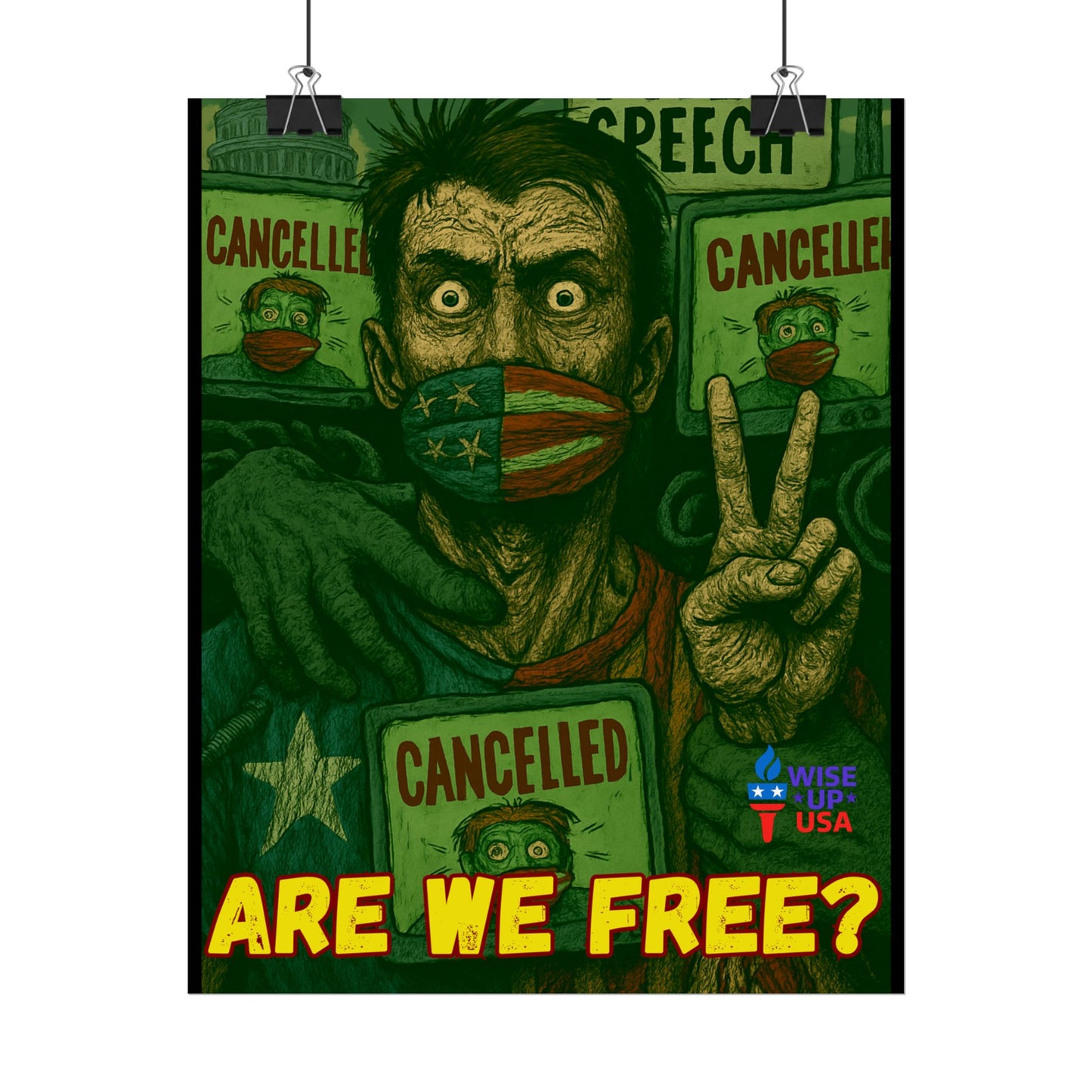 Protest Poster, Stop Cancel Culture Design, Activist Wall Art, Bold Political Message, Dorm Room Decor, Office Art, Election Season Sign