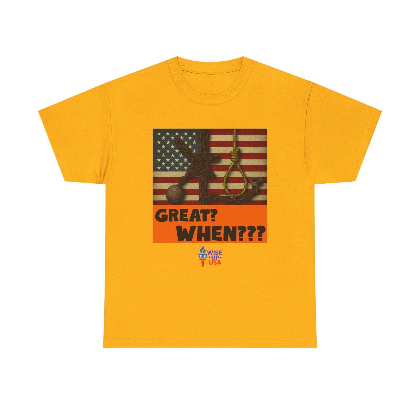 When Was America Great Unisex Heavy Cotton Tee, Election Day Apparel Activists, Statement Against Trump, Republicans, and MAGA, Resistance