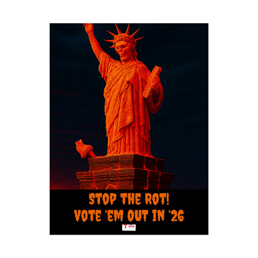 Colorful Protest Art Poster, Mold Rot Statue of Liberty, Activism Wall Art, Political Activist Prints, Vote Congress OUT, Midterms