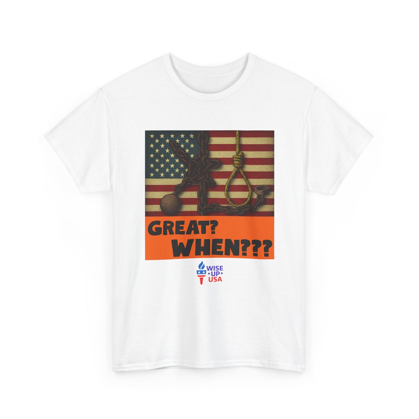 When Was America Great Unisex Heavy Cotton Tee, Election Day Apparel Activists, Statement Against Trump, Republicans, and MAGA, Resistance