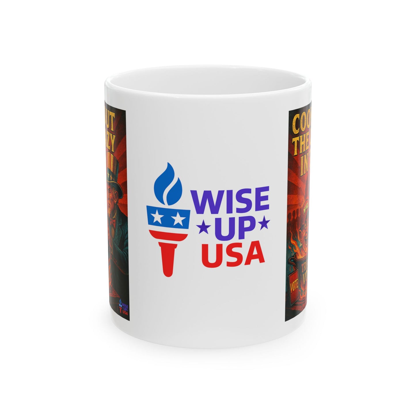 Ceramic Mug, Cook Out the Crazy in '26, Election Decor, Get MAGA Out, Midterms 26, Political Coffee Cup, Stop Trump, stop Maga, MAGA