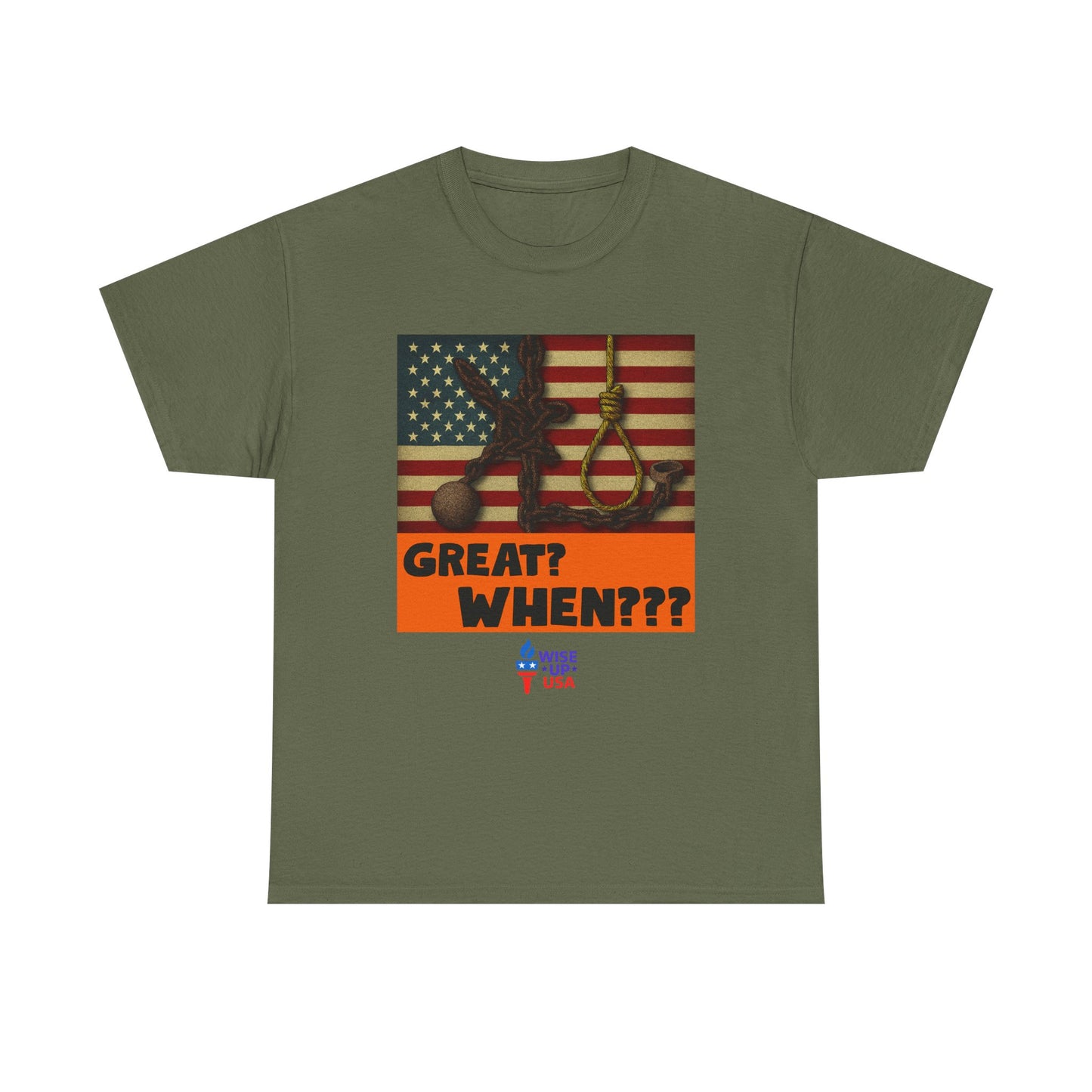 When Was America Great Unisex Heavy Cotton Tee, Election Day Apparel Activists, Statement Against Trump, Republicans, and MAGA, Resistance