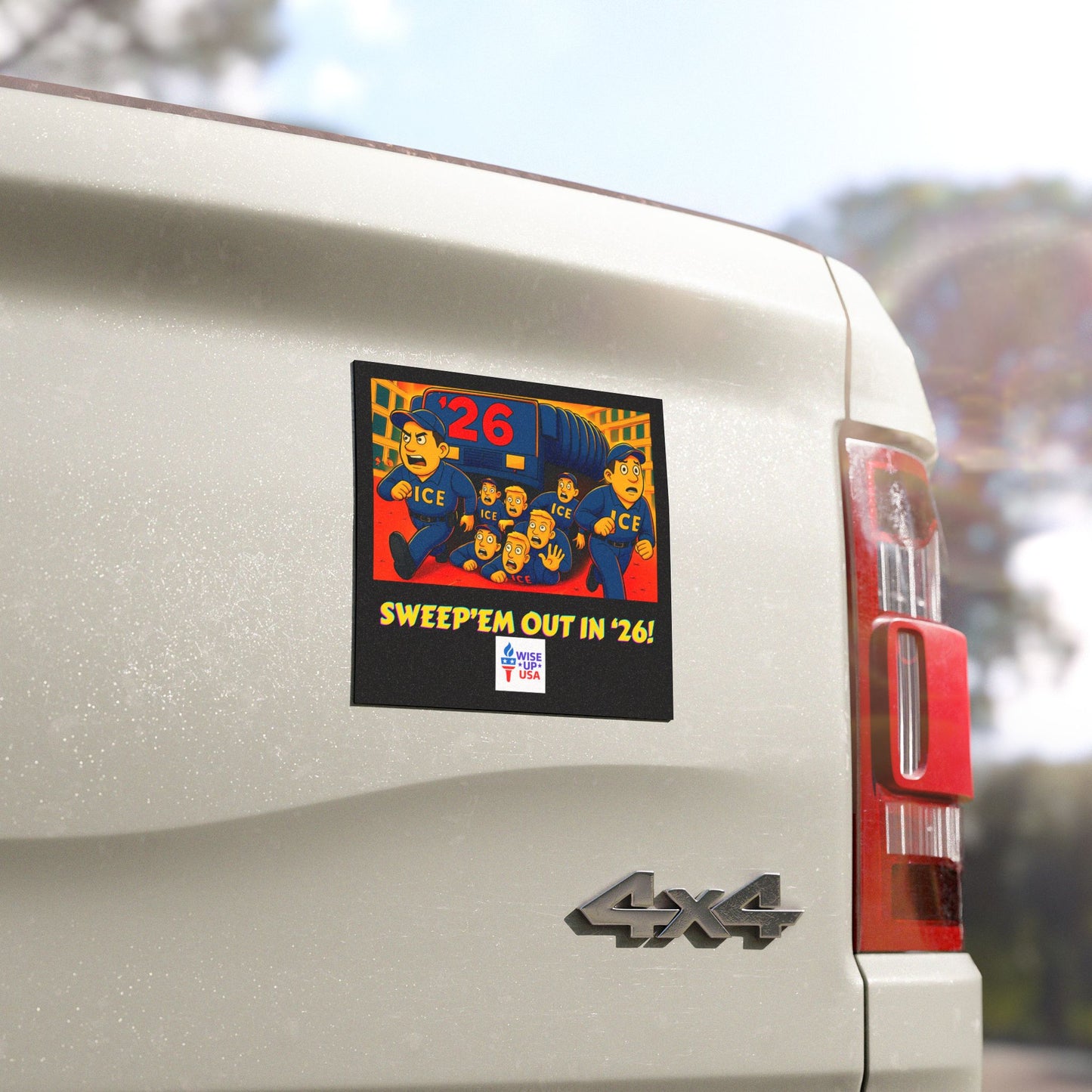 Refrigerator/Car Magnets - Sweep'em Out 26, Midterms 26, Election Decor, Out with Republica, Gift for Activists, Vehicle Bumper