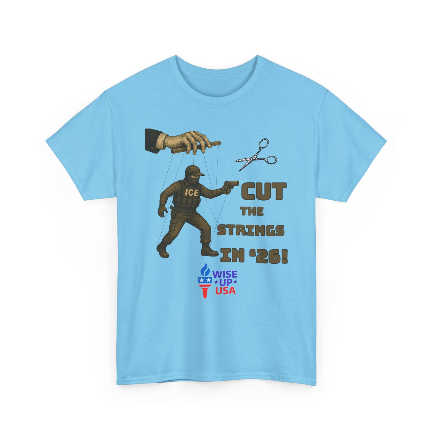 Cut the Strings in '26 Design, Midterm Election Shirt, Election Day Apparel, USA Pride Tee, Gift for Activists, Unisex Heavy cotton tee