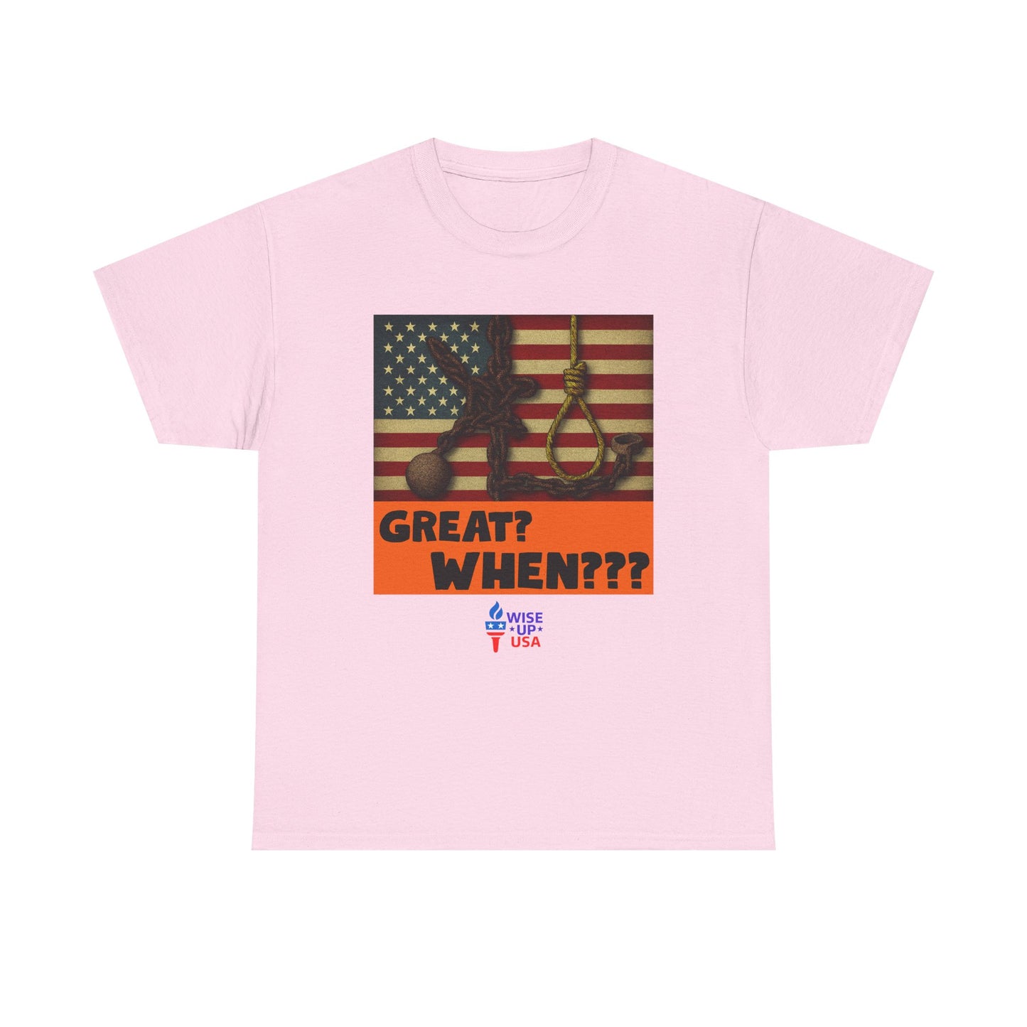 When Was America Great Unisex Heavy Cotton Tee, Election Day Apparel Activists, Statement Against Trump, Republicans, and MAGA, Resistance