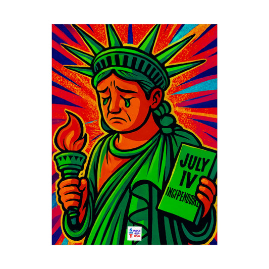 Colorful Protest Art Poster, Trump Shamed Statue of Liberty, Activism Wall Art, Educational Prints, Gift for Teachers and Students