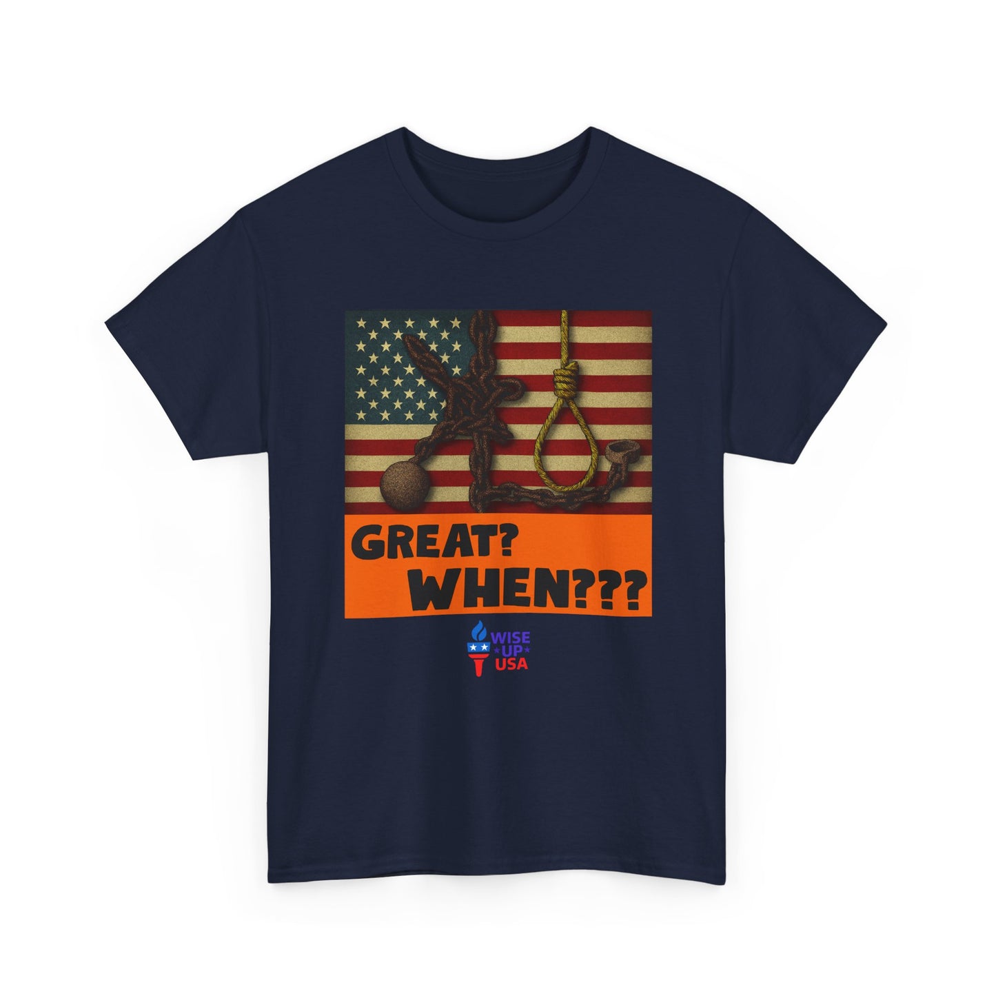 When Was America Great Unisex Heavy Cotton Tee, Election Day Apparel Activists, Statement Against Trump, Republicans, and MAGA, Resistance