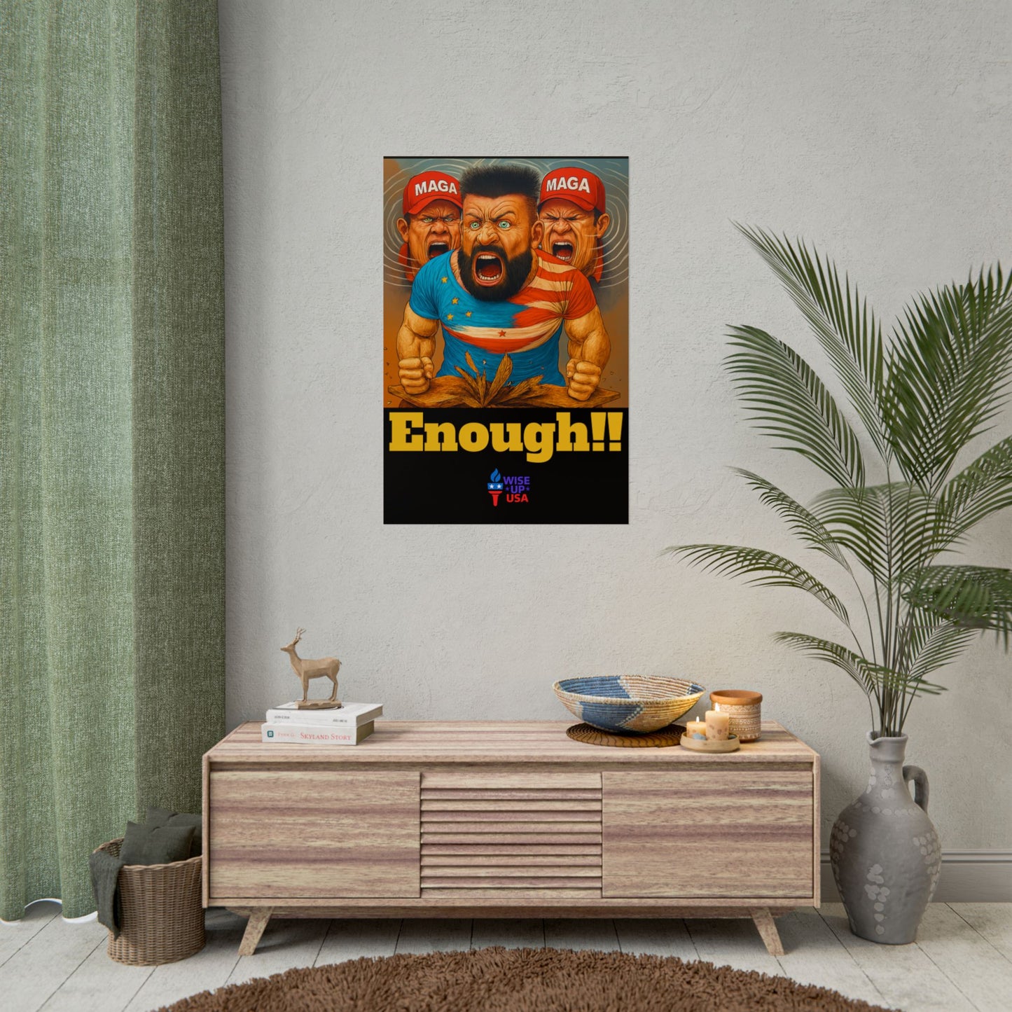 Protest Poster, Enough MAGA design, Activist Art, Political Message, Election Season Sign, We cannot back down, Stop MAGA, Stop Injustice