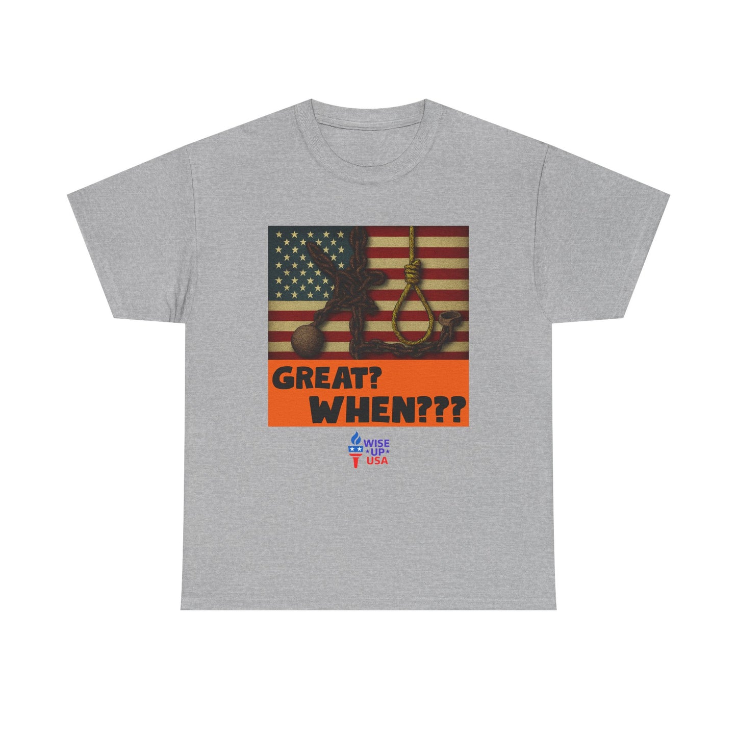 When Was America Great Unisex Heavy Cotton Tee, Election Day Apparel Activists, Statement Against Trump, Republicans, and MAGA, Resistance