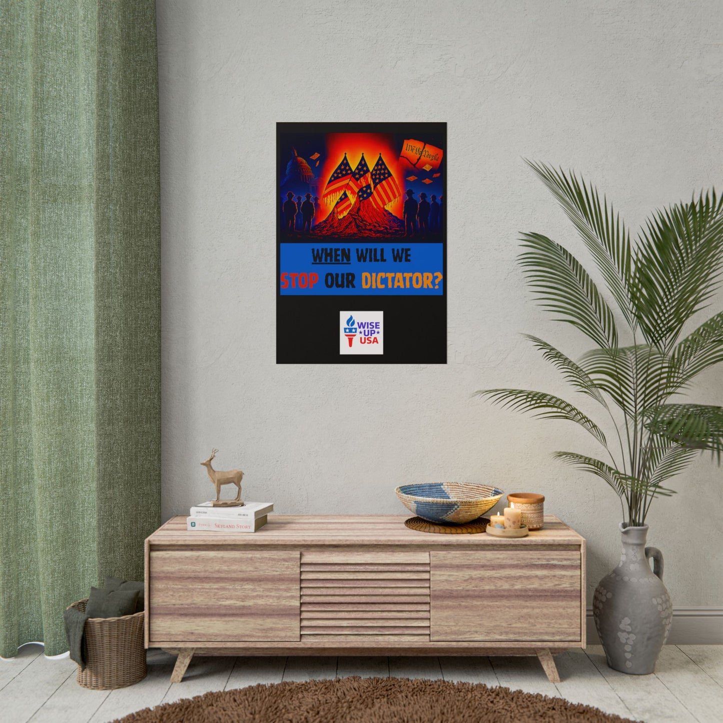 Colorful Protest Art Poster, Stop Dictator, Activism Wall Art, Political Activist Prints, Vote Congress OUT, Midterms. Stop Trump and MAGA