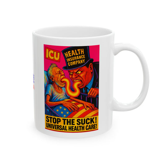 Ceramic Mug, Stop the Suck in 26, Election Decor, Wise Up USA, Activist, Midterms 26, Political Coffee Cup, Protester Present, Universal