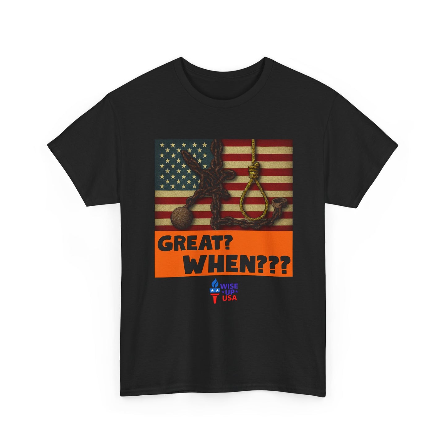 When Was America Great Unisex Heavy Cotton Tee, Election Day Apparel Activists, Statement Against Trump, Republicans, and MAGA, Resistance