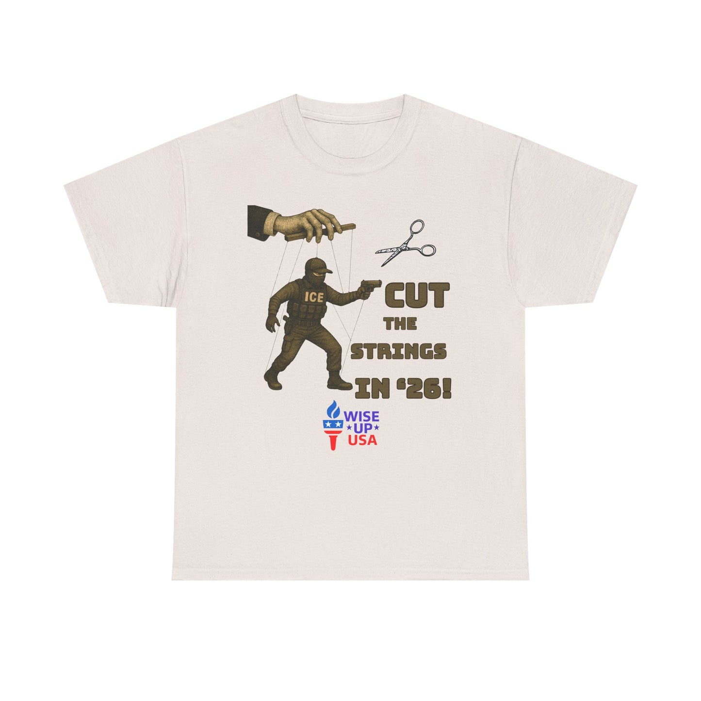 Cut the Strings in '26 Design, Midterm Election Shirt, Election Day Apparel, USA Pride Tee, Gift for Activists, Unisex Heavy cotton tee