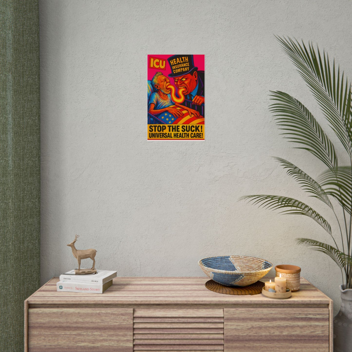 Colorful Protest Art Poster, Stop the Suck in 26, Activism Wall Art, Political Prints, Universal Health Care, Midterm Elections, oust elite
