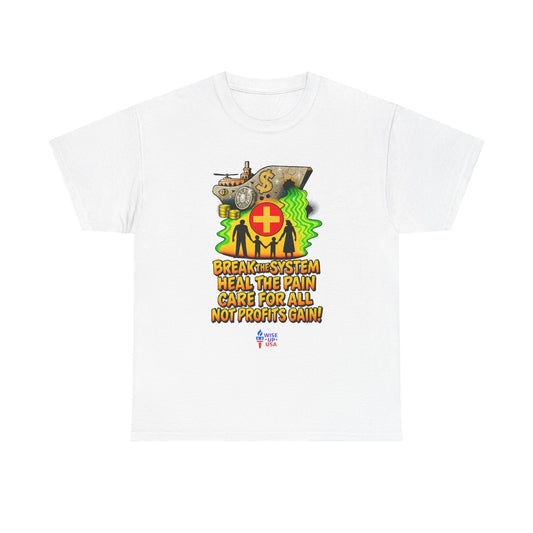 Unisex Heavy Cotton Tee with Care for All '26, Design, Election Day Apparel, Revolution, Gift for Activists, Midterm 26, Health Insurance