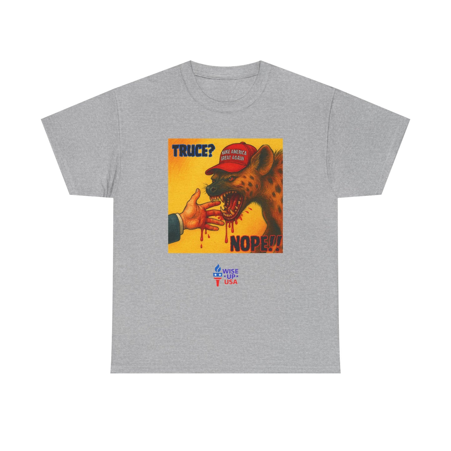 No Truce Unisex Heavy Cotton Tee, Election Day Apparel Activists, Against Trump, Republicans, and MAGA, Resistance, Don't Back Down. No MAGA