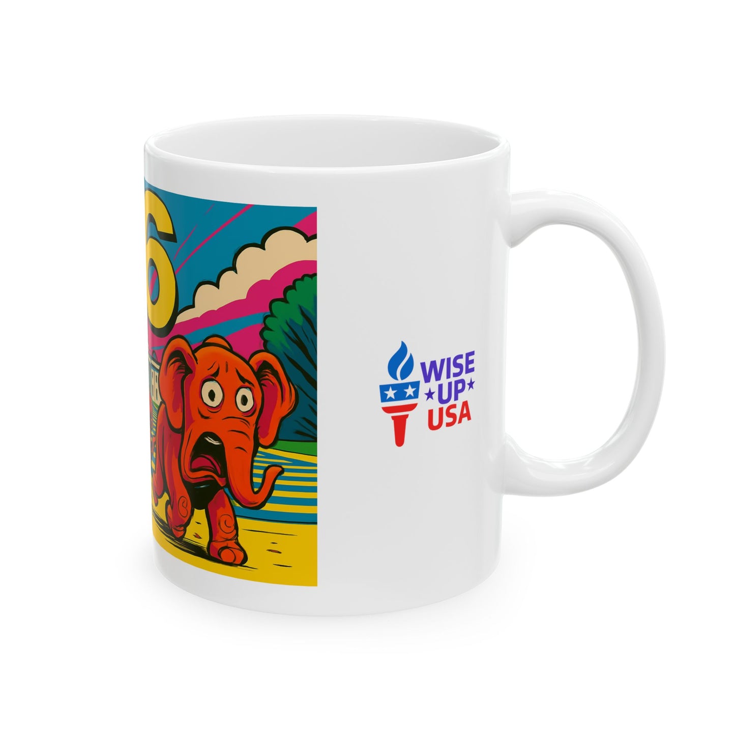 Ceramic Mug Vote the FIX in 26 Election Decor, Wise Up USA Activist Gift, Midterms 26, Political Coffee Cup, Protester Present