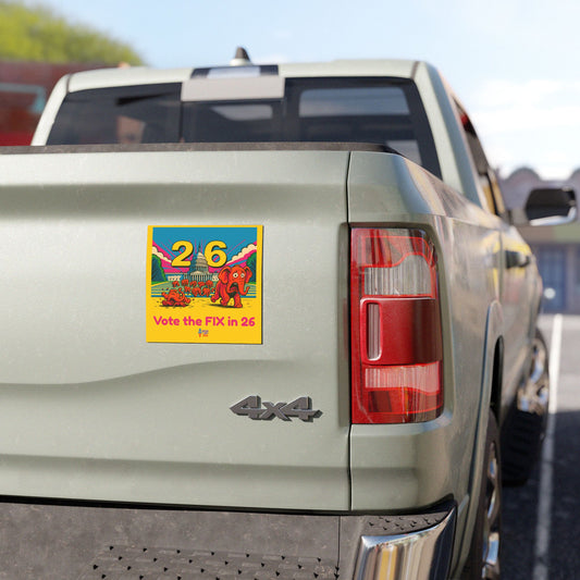 Political Car Magnets, USA Election Decor, Fun Vehicle Accessory, Gift for Activists, Vote the Fix in 26, Wise Up USA, Midterm Elections