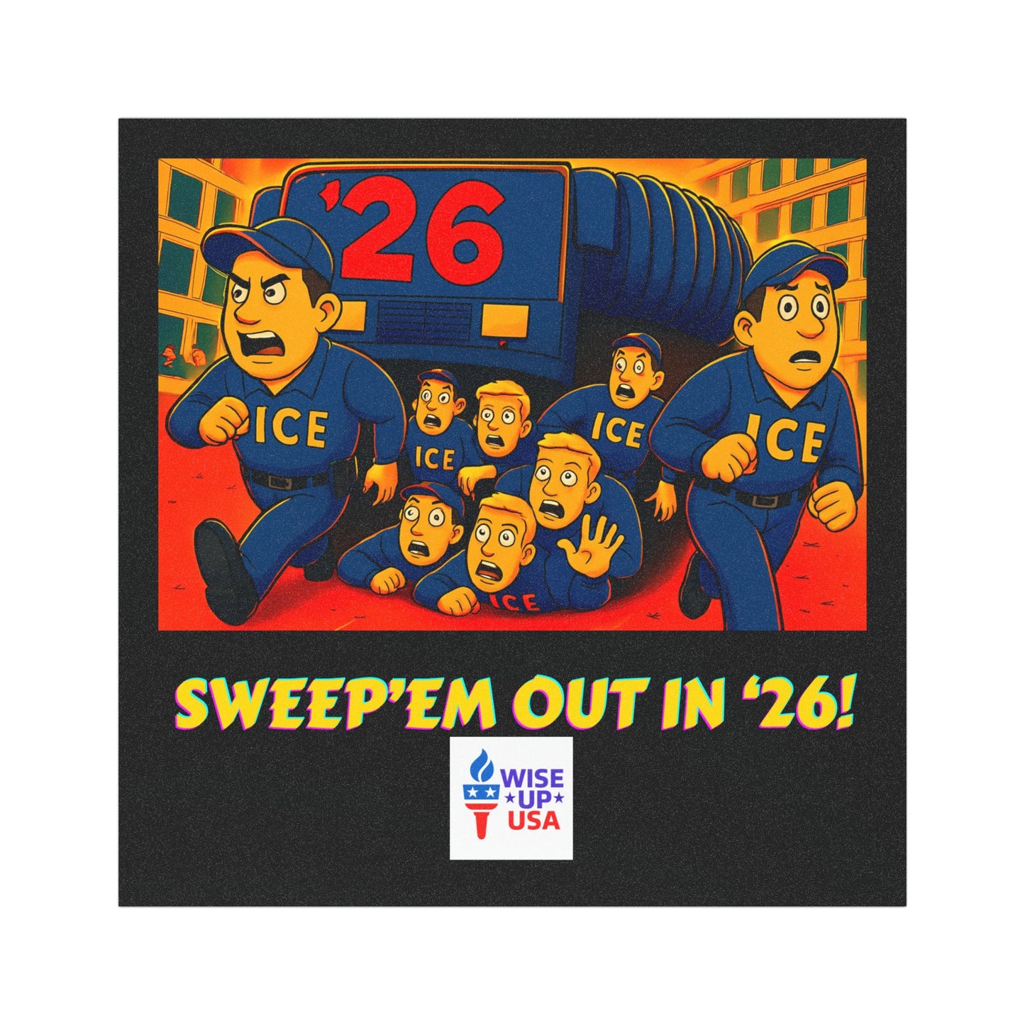 Refrigerator/Car Magnets - Sweep'em Out 26, Midterms 26, Election Decor, Out with Republica, Gift for Activists, Vehicle Bumper