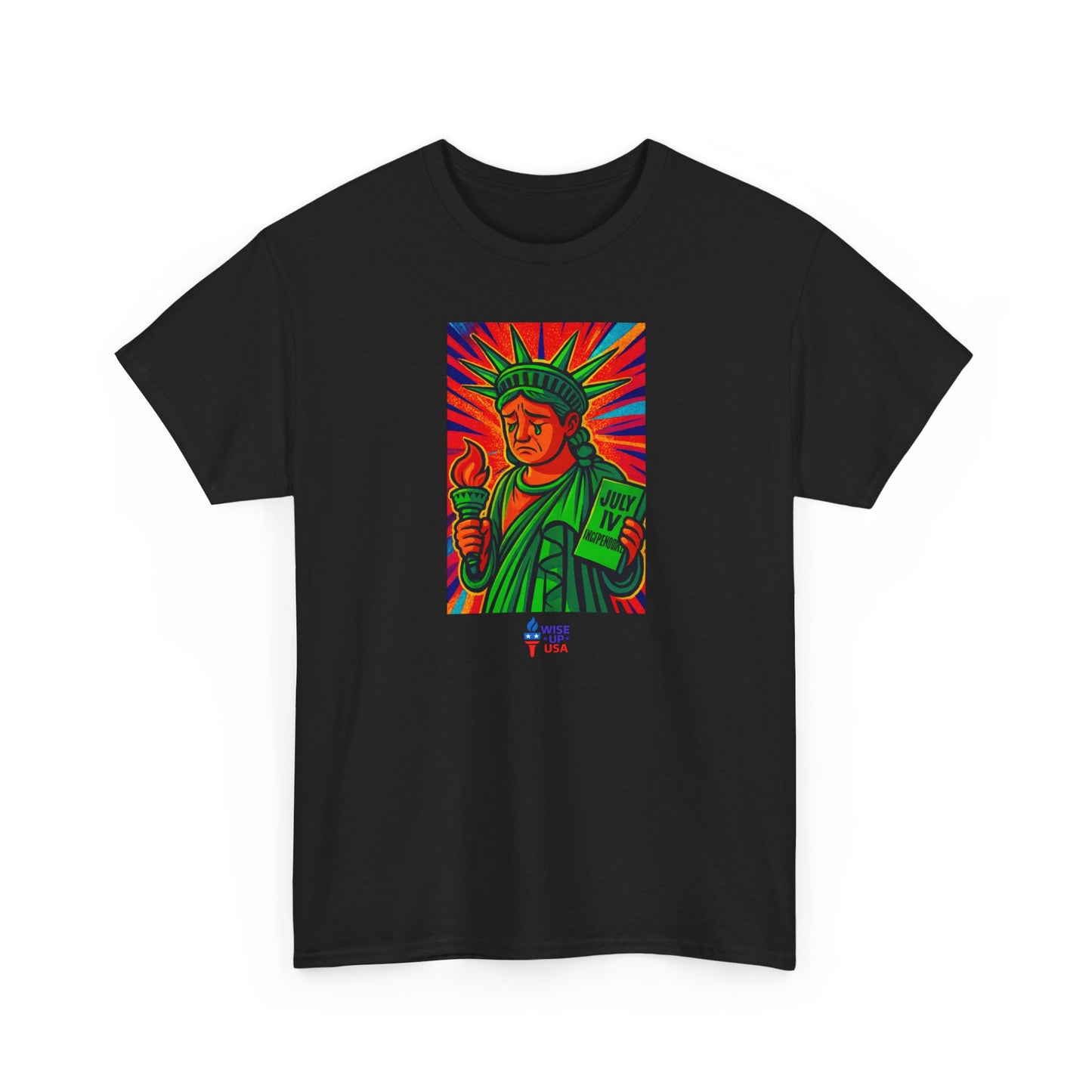 Unisex Heavy Cotton Tee with Patriotic, Trump Shamed Statue, Design, Election Day Apparel, Revolution, Gift for Activists, Midterm 26