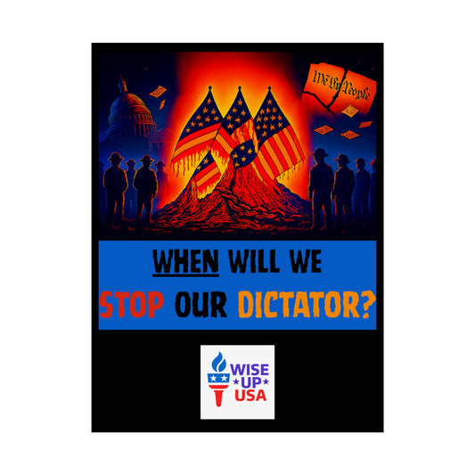 Colorful Protest Art Poster, Stop Dictator, Activism Wall Art, Political Activist Prints, Vote Congress OUT, Midterms. Stop Trump and MAGA