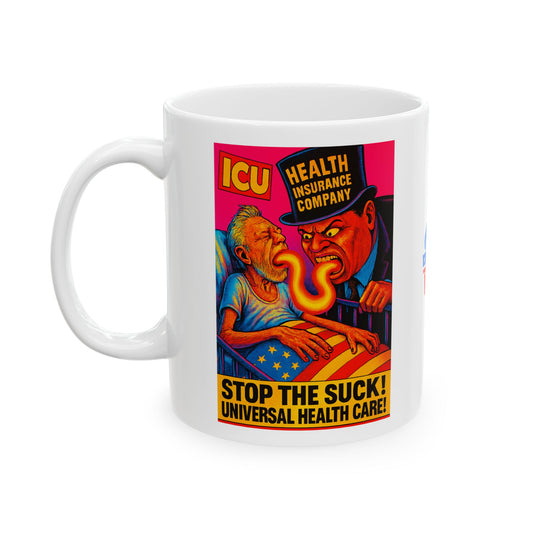 Ceramic Mug, Stop the Suck in 26, Election Decor, Wise Up USA, Activist, Midterms 26, Political Coffee Cup, Protester Present, Universal